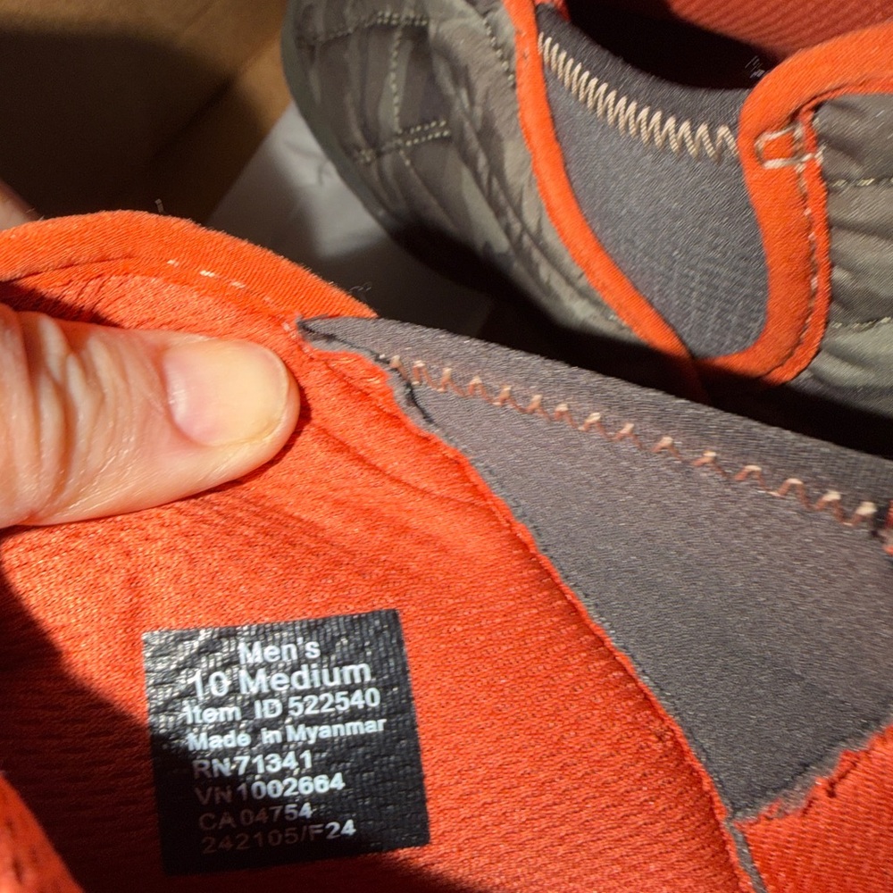 L.L. Bean Men's Orange and Gray Slip-On Loafers